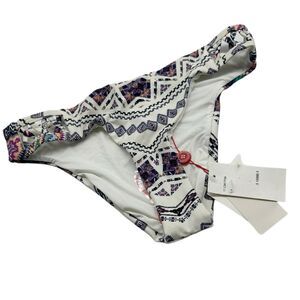 NWT Red Carter White Lattice Hip Geo Print Swimsuit Bikini Bottom Size Medium
